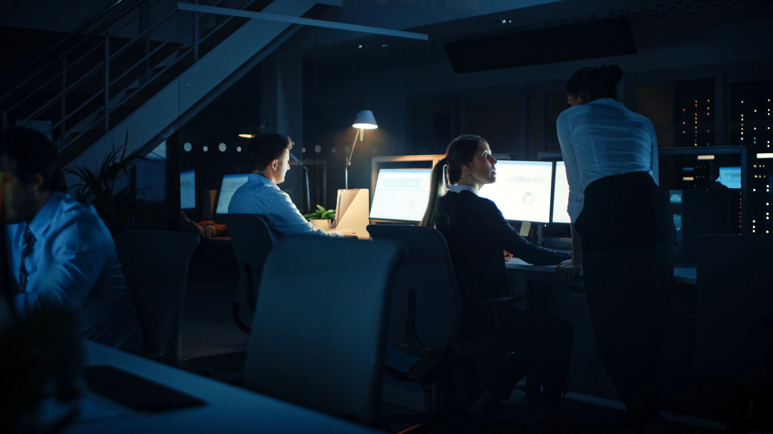 staff augmentation technology office dark theme