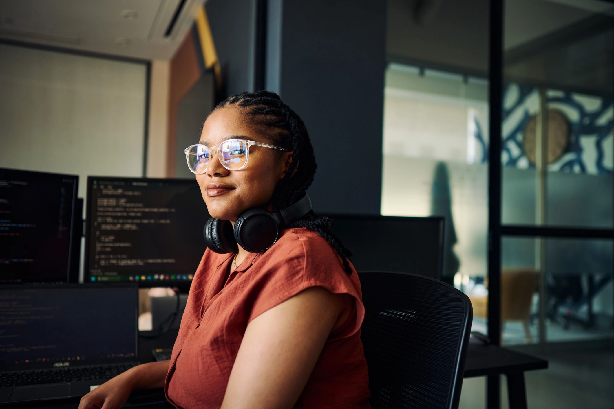 enterprise software development team modern office